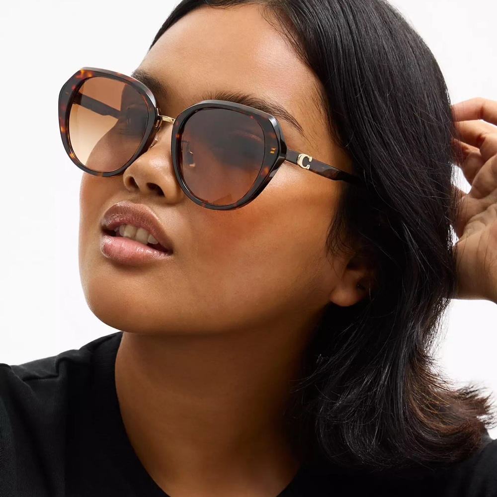 Coach Tortoise and Gold Sunglasses